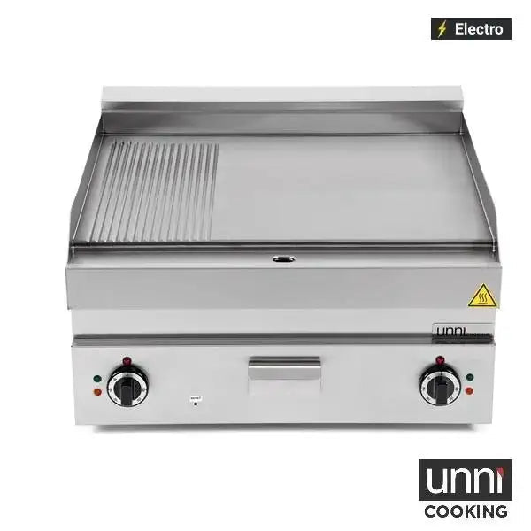 Elektro-Grillplatte - 1/3 gerillt - 700x650x320 mm - 9 kW - Gastro-Bedarf24 GmbH