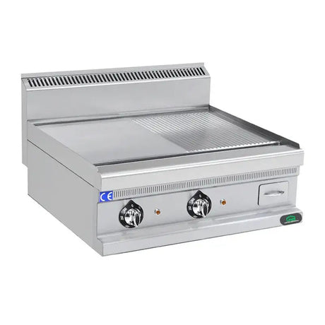 Elektro-Grillplatte 700 - 12 kW - Glatt/Gerillt - Gastro-Bedarf24 GmbH