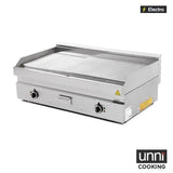 Elektro-Grillplatte - Geriffelt 1/3 – 1100x650x320 mm - 13,5 kW - Gastro-Bedarf24 GmbH