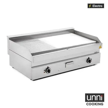 Elektro-Grillplatte - Geriffelt 1/3 – 1100x650x320 mm - 13,5 kW - Gastro-Bedarf24 GmbH
