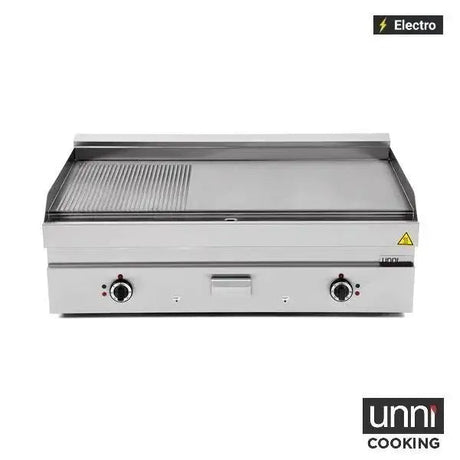 Elektro-Grillplatte - Geriffelt 1/3 – 1100x650x320 mm - 13,5 kW - Gastro-Bedarf24 GmbH