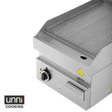 Elektro-Grillplatte - Geriffelt - 400x650x320 mm - 4,5kW - Gastro-Bedarf24 GmbH