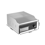 Elektro-Grillplatte - Gerillt - 360x450x220 mm - 2 kW - Gastro-Bedarf24 GmbH