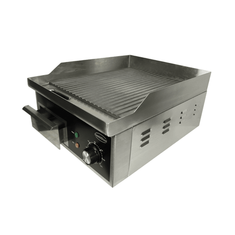 Elektro-Grillplatte - Gerillt - 360x450x220 mm - 2 kW - Gastro-Bedarf24 GmbH