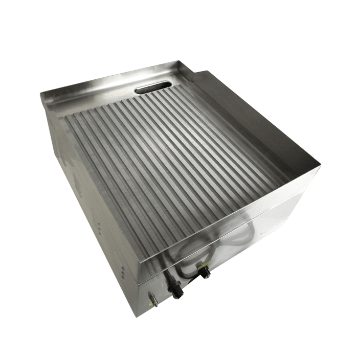 Elektro-Grillplatte - Gerillt - 360x450x220 mm - 2 kW - Gastro-Bedarf24 GmbH