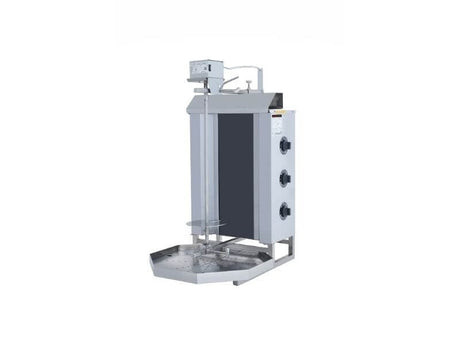 Elektro Gyrosgrill / Dönergrill mit Motor oben / 3 Brenner / max. 30 kg / inkl. Flügeltüren - Gastro-Bedarf24 GmbH