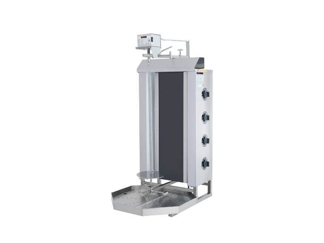Elektro Gyrosgrill / Dönergrill mit Motor oben / 4 Brenner / max. 50 kg / inkl. Flügeltüren - Gastro-Bedarf24 GmbH