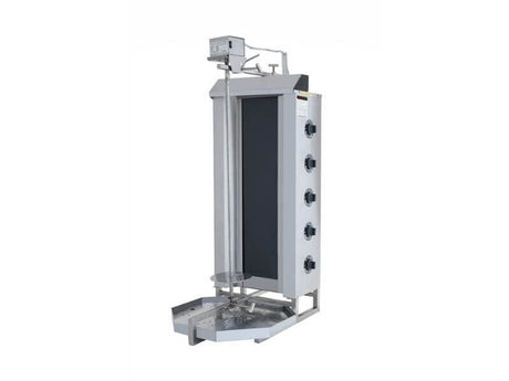 Elektro Gyrosgrill / Dönergrill mit Motor oben / 5 Brenner / max. 80 kg / inkl. Flügeltüren - Gastro-Bedarf24 GmbH