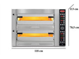 Elektro Pizzaofen / 4+4 34 cm / Digital / PZ 7575 DE/D