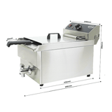 Elektro Tischfritteuse - 10 Liter - 340x560x380 mm - 5 kW - Gastro-Bedarf24 GmbH