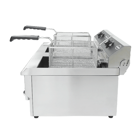 Elektro Tischfritteuse 2x10 Liter - 690x560x380 mm - 10 kW - Gastro-Bedarf24 GmbH