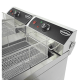 Elektro Tischfritteuse 2x10 Liter - 690x560x380 mm - 10 kW - Gastro-Bedarf24 GmbH