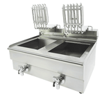 Elektro Tischfritteuse 2x10 Liter - 690x560x380 mm - 10 kW - Gastro-Bedarf24 GmbH