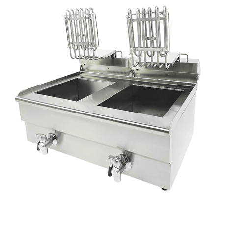 Elektro Tischfritteuse 2x10 Liter - 690x560x380 mm - 10 kW - Gastro-Bedarf24 GmbH