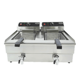 Elektro Tischfritteuse 2x10 Liter - 690x560x380 mm - 10 kW - Gastro-Bedarf24 GmbH
