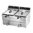 Elektro Tischfritteuse 2x10 Liter - 690x560x380 mm - 10 kW - Gastro-Bedarf24 GmbH