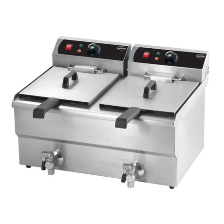 Elektro Tischfritteuse 2x10 Liter - 690x560x380 mm - 10 kW - Gastro-Bedarf24 GmbH