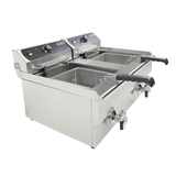 Elektro Tischfritteuse 2x10 Liter - 690x560x380 mm - 10 kW - Gastro-Bedarf24 GmbH
