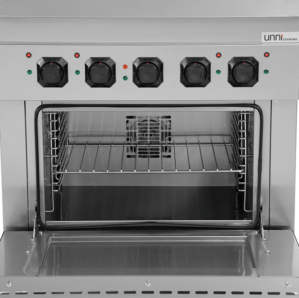 Elektroherd mit 4 Kochfelder und Elektrobackofen - 800x700x850/900 mm - 10,4 kW - Gastro-Bedarf24 GmbH