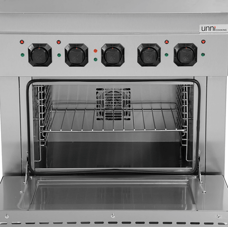 Elektroherd mit 4 Kochfelder und Elektrobackofen - 800x700x850/900 mm - 10,4 kW - Gastro-Bedarf24 GmbH