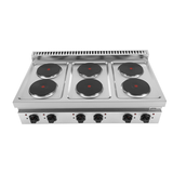 Elektroherd mit 6 Kochfelder - 1200x700x300/350 mm - 15,6 kW - Gastro-Bedarf24 GmbH