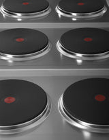 Elektroherd mit 6 Kochfelder und 3 Türen - 1200x700x850/900 mm - 15,6 kW - Gastro-Bedarf24 GmbH