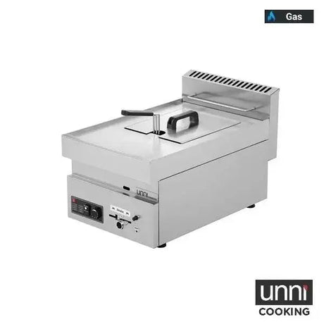 Gas-Fritteuse 1x8 Liter - 400x650x300 mm - 7 kW - Gastro-Bedarf24 GmbH