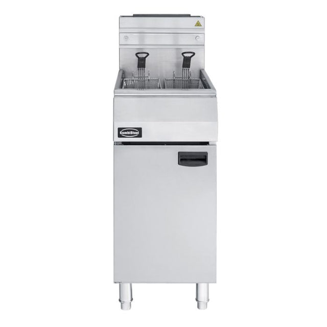 Gas-Fritteuse - 21 Liter - 400x800x1180 mm - 24 kW - Erdgas - Gastro-Bedarf24 GmbH