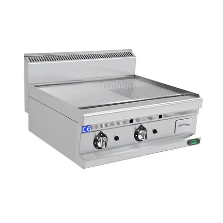 Gas-Grillplatte 700 - 7 kW - Glatt/Gerillt - Gastro-Bedarf24 GmbH