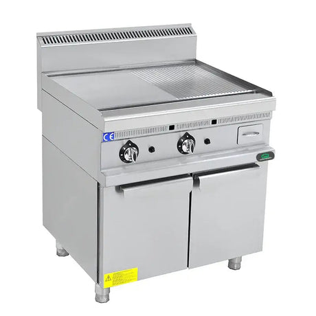 Gas-Grillplatte 700 - 7 kW - Glatt/Gerillt - Gastro-Bedarf24 GmbH