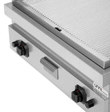 Gas-Grillplatte - 800x700x300 mm - gerillt - 13 kW - Gastro-Bedarf24 GmbH