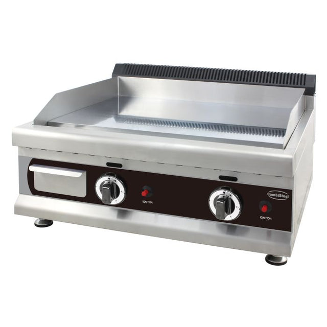 Gas-Grillplatte - Chrom - 650x575x365 mm - 6 kW - Gastro-Bedarf24 GmbH