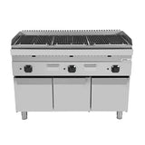 Gas-Lavasteingrill - 1200x700x850/900 mm - 22 kW - Gastro-Bedarf24 GmbH