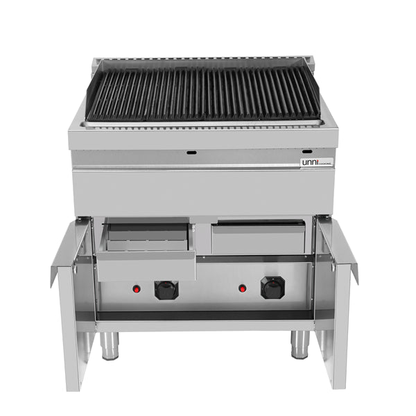 Gas Vapor Grill - 800x700x850/900 mm - 15 kW - Gastro-Bedarf24 GmbH