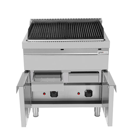 Gas Vapor Grill - 800x700x850/900 mm - 15 kW - Gastro-Bedarf24 GmbH