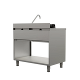 Gas-Wokherd – 1000x600x850/900 mm - 2×15 kW – 2 Kochzonen - Gastro-Bedarf24 GmbH