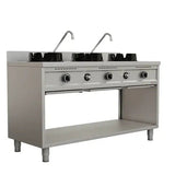 Gas-Wokherd – 1500x600x850/900 mm - 3×15 kW – 3 Kochzonen - Gastro-Bedarf24 GmbH