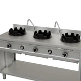 Gas-Wokherd – 1500x600x850/900 mm - 3×15 kW – 3 Kochzonen - Gastro-Bedarf24 GmbH