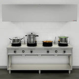 Gas-Wokherd – 2000x600x850/900 mm - 4×15 kW – 4 Kochzonen - Gastro-Bedarf24 GmbH