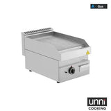 Gasgrillplatte – GERILLT - 400x650x320 mm - 5,7 kW - Gastro-Bedarf24 GmbH