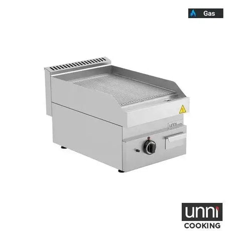 Gasgrillplatte – GERILLT - 400x650x320 mm - 5,7 kW - Gastro-Bedarf24 GmbH