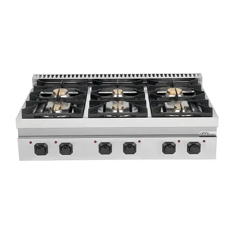 Gasherd - 1200x700x350 mm – 46.5 kW – 6 Kochstellen - Gastro-Bedarf24 GmbH