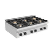 Gasherd - 1200x700x350 mm – 46.5 kW – 6 Kochstellen - Gastro-Bedarf24 GmbH