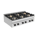 Gasherd - 1200x700x350 mm – 46.5 kW – 6 Kochstellen - Gastro-Bedarf24 GmbH