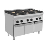Gasherd -1200x700x850/900 mm - 6 Kochstellen - 44 kW - Gastro-Bedarf24 GmbH