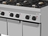 Gasherd -1200x700x850/900 mm - 6 Kochstellen - 44 kW - Gastro-Bedarf24 GmbH