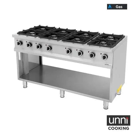 Gasherd - 1460x700x850/900 mm - 52 kW - Gastro-Bedarf24 GmbH