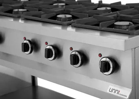 Gasherd - 1460x700x850/900 mm - 52 kW - Gastro-Bedarf24 GmbH