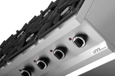 Gasherd - 1460x700x850/900 mm - 52 kW - Gastro-Bedarf24 GmbH