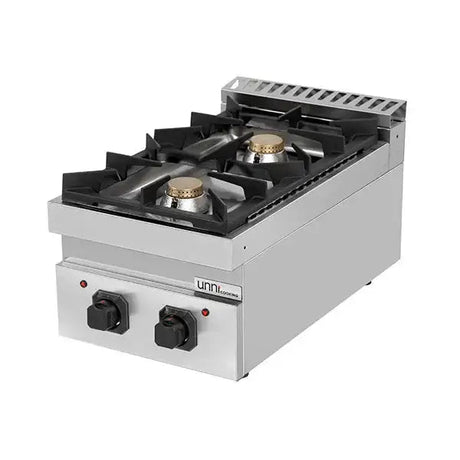 Gasherd - 400x700x350 mm – 13 kW – 2 Kochstellen - Gastro-Bedarf24 GmbH